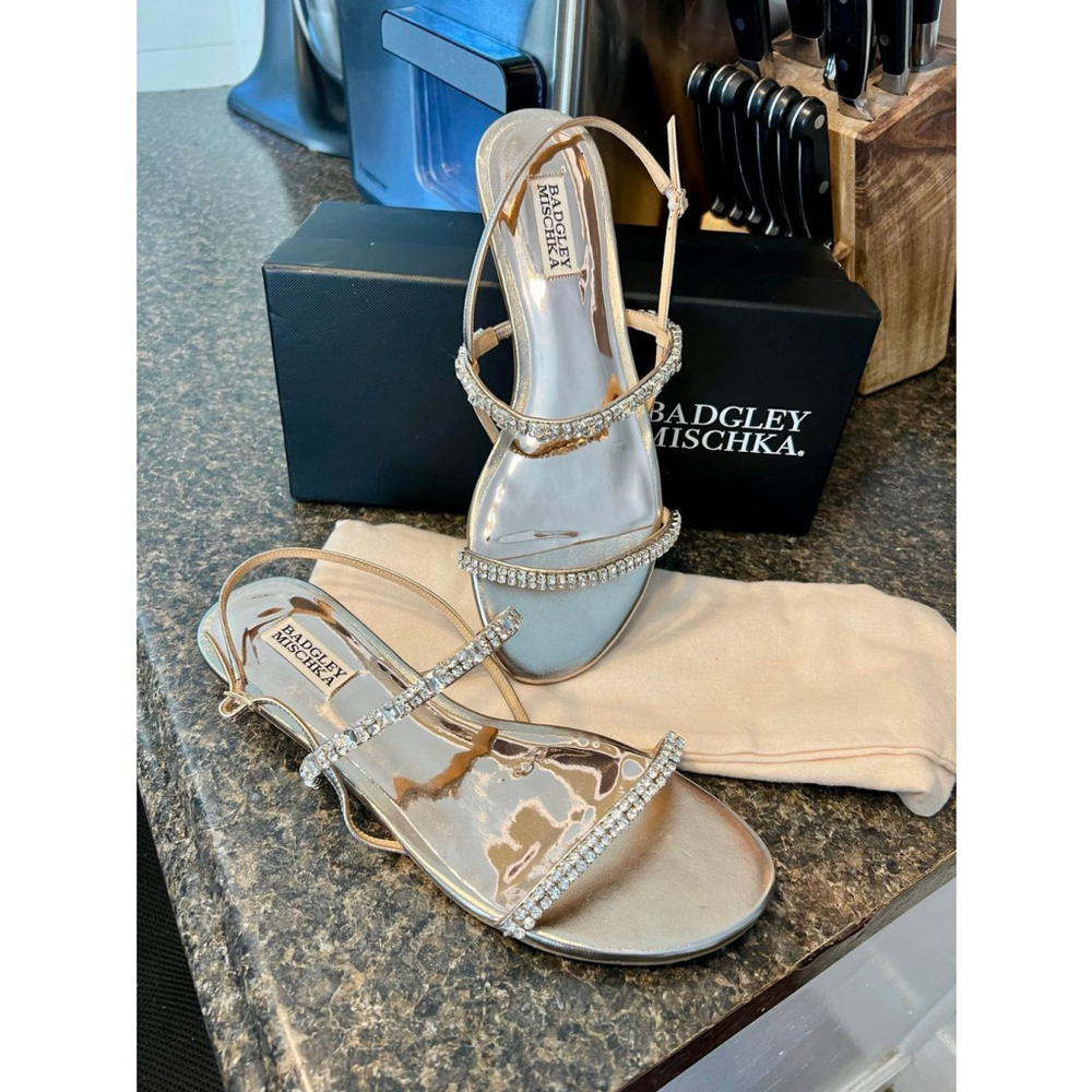 New Badgley Mischka Zandra Embellished Strappy Sandals 9.5